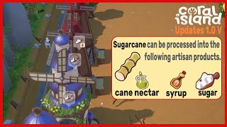 Sugar Syrup amp Cane Nectar How to make in CORAL ISLAND [upl. by Korfonta832]