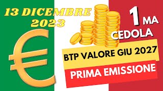 Cedola Semestrale BTP Valore 2027 Il Regalo Anticipato che Rivoluzionerà il Tuo Natale [upl. by Purpura817]