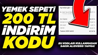 YEMEK SEPETİ 200 TL İNDİRİM KODU YENİ KODLAR Yemek Sepeti İndirim Kodu 2024 [upl. by Aneehsirk424]