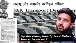 Important Information For ParentsGaurdian advisory issued by Transport Department JammuKashmir [upl. by Peltier221]