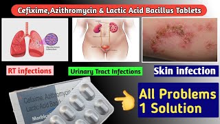 Cefixime Azithromycin amp Lactic Acid Bacillus Tablets use in hindi Morbicef Azl Tabs  Dawa jankari [upl. by Mazlack]