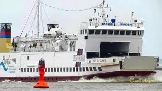 Borkumfähre Ostfriesland IMO 8324622 Inselfähre Ferry boat Emden Borkum [upl. by Zeiler]