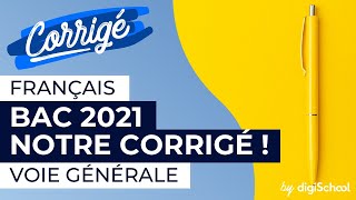 Bac de français 2021  on corrige les sujets qui sont tombés en voie générale [upl. by Kendre]