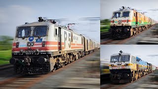 6 in 1 Superfast Evening at Umroli  WAP5 vs WAP7 vs WDP4D [upl. by Gipson5]