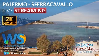 🔴 Palermo live webcam  Panoramica Sferracavallo [upl. by Ahsikel]