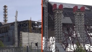 october 2014 New Safe Confinement NSC quotАркаquot  shelter  sarcophagus for chernobyl reactor 4 [upl. by Vern]