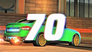 ROCKET LEAGUE INSANITY 70  BEST GOALS INSANE FREESTYLES NOFLIPS [upl. by Aicined]