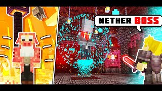 MINECRAFT CUSTOM STORY EPISODE 7 SAVING MAYOR FROM NETHER BOSS  HINDI GAMEPLAY [upl. by Micaela]