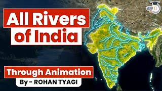 Learn All Rivers of India through 3D Animation  Drainage amp Catchment  UPSC IAS amp Competitive Exams [upl. by Okiruy]