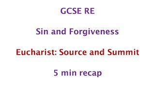 GCSE RE Eduqas  Eucharist 5min recap [upl. by Enilrac]