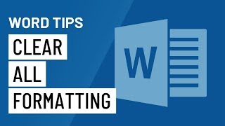 Word Quick Tip Clear All Formatting [upl. by Eus490]