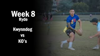 Kwynndog vs KOs  Ryde Tuesday Oztag Div 3  Week 8 [upl. by Vanhook201]