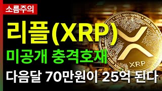 리플 전망미공개 충격호재 다음달 70만원이 25억 된다 [upl. by Roland]