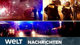 SILVESTER ESKALIERT Unglaubliche Szenen quotMassive Angriffequot Polizei wirkt überrascht I WELT Stream [upl. by Josephson]