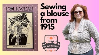 Sewing the Armistice Blouse from Folkwear [upl. by Aneelad]