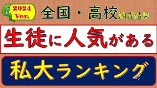 2024Ver全国・高校調査結果、生徒に人気がある私大ランキング [upl. by Htaeh542]