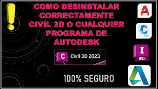 Como Desinstalar Civil 3d o Cualquier Programa de Autodesk [upl. by Sherrill818]