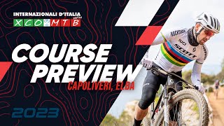 Capoliveri XCO course preview w Schurter and Frischknecht [upl. by Lewert401]