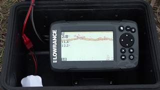 Baitboatpl  Przykładowy test echosondy LOWRANCE HOOK2 4X przerobionej na bezprzewodową [upl. by Ennael]