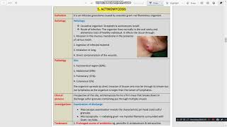 Actinomycosis for 3rd year [upl. by Gorey894]