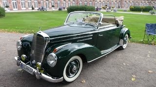 1952  MercedesBenz 220 A Cabrio  Exterior and Interior  ClassicGala Schwetzingen 2015 [upl. by Anirbaz]