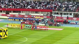 EURO 2024 Qualification  Austria against Sweden  National Anthem and Line Up of Austria [upl. by Htebasile]