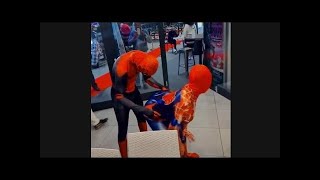 South African Spiderman dancing Mzansi Spiderman [upl. by Enirehtak322]