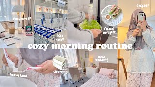 MORNING ROUTINE 🧴🧸✧୨୧˚new beddingdaily vlogmaking salad wrapdeep cleaning my roomikea tour [upl. by Dyraj91]