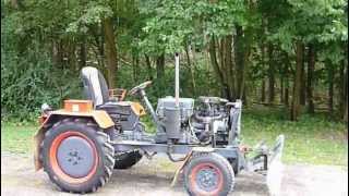 eigenbau traktor mit opel corsa motor und schiebeschild [upl. by Neelrac]