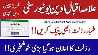 Good News AIOU Exam Results Spring 2024  AIOU Results 2024  AIOU Exam Results Latest News Today [upl. by Airel301]