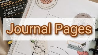 Decorating Happy Planner Note Pages for Journaling  Modern Farmhouse  planwithme [upl. by Siroled764]