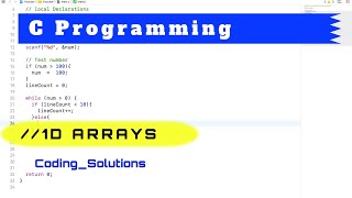 Initialize a 1D Array with the square of its Index  C Programming  Coding Tutorial  10 [upl. by Devon]