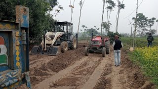 JCB Backhoe Loader Mud Loading in Tractor New Holland Mahindra Arjun Novo  JCB amp Tractor video [upl. by Rubina]