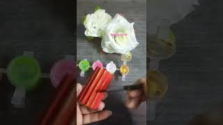 Mini Flower Vase 💐 DIY  shorts miniature flowercraft [upl. by Fendig]