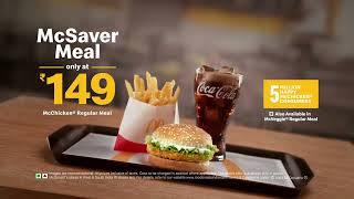 McChicken Regular Meal 149  McSaver Meal  McDonald’s India [upl. by Shem]