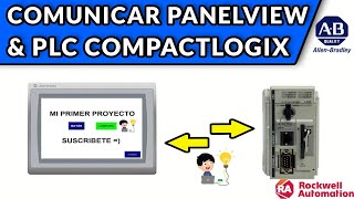 🔵✅COMUNICAR PANELVIEW amp PLC COMPACTLOGIX [upl. by Yruama]