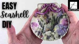 How to Decoupage Rice Paper on a Seashell StepbyStep Tutorial [upl. by Rap]