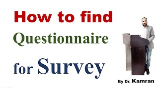 How to find questionnaire for a thesis or article [upl. by Trubow630]