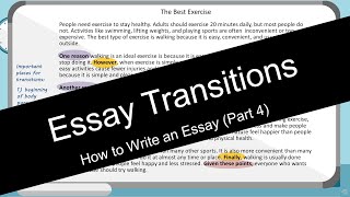 How to Write an Essay Transitions with Worksheet [upl. by Meagher]