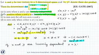 Let x and y be two vectors in a 3 dimensional space GATE EE 2007 [upl. by Moseley]