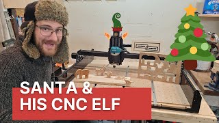 Santa and His CNC Elf make wood toys [upl. by Ddot]