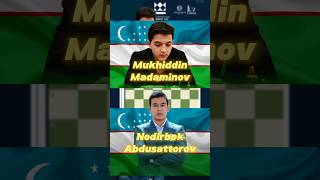 Muhiddin Madaminov VS Nodirbek Abdusattorov chess uzchesss abdusattorov presidentcup [upl. by Yadahs894]