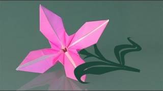 Uma flor de papel Como fazer origami [upl. by Erusaert]