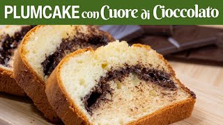 PLUMCAKE CON CUORE DI CIOCCOLATO la Ricetta Facile di BuonIdea [upl. by Edea]