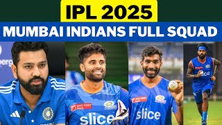 IPL 2025 Mumbai Indians full squad  ipl 2025 mumbai indians team players list [upl. by Cadell753]