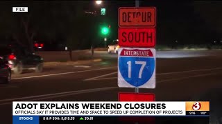 ADOT explains weekend freeway closures [upl. by Erodasi]