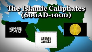 The Islamic Caliphates RashidunUmayyad Abbasid 600AD1000 Every Year Map [upl. by Kermit70]