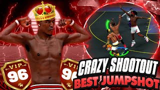 NBA 2K19 MyPARK  CRAZY SH00TOUT Pure LOCKDOWN Greening Threes BEST JUMPSHOT [upl. by Novyat550]