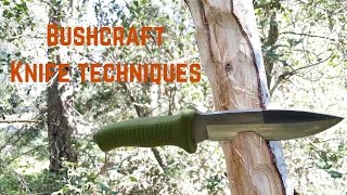 Tecniche di utilizzo del coltello bushcraft da sopravvivenza [upl. by Neros]