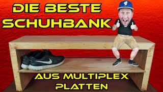 DIY Schuhregal aus Multiplex  So baust du eine stabile Schuhbank [upl. by Nette]